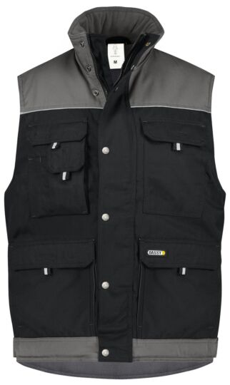 DASSY® Hulst Tweekleurige bodywarmer Zwart/Cementgrijs