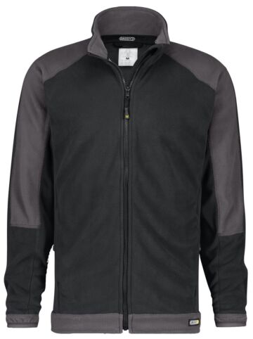 DASSY® Kazan Tweekleurige fleecevest Zwart/Cementgrijs