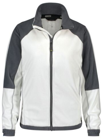 DASSY® Kazan Women Tweekleurige fleecevest voor dames Wit/Cementgrijs