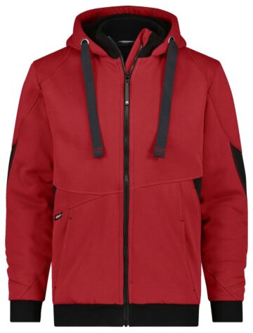 DASSY® Pulse Sweatshirtjas Rood/Zwart