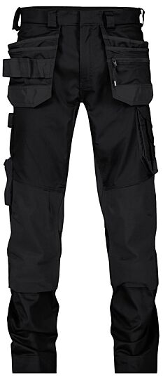 DASSY® Flux Next Holsterzakkenbroek met stretch en kniezakken Zwart