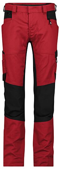 DASSY® Helix Next Women Werkbroek met stretch voor dames Rood/Zwart