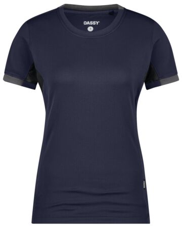 DASSY® Nexus Next Women T-shirt voor dames Nachtblauw/Antracietgrijs