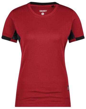 DASSY® Nexus Next Women T-shirt voor dames Rood/Zwart