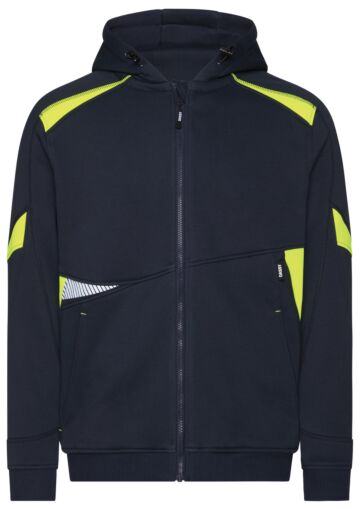 DASSY® Santos Hoodie Nachtblauw/Fluogeel 290gr