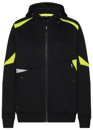 DASSY® Santos Women Hoodie voor dames Zwart/Fluogeel 290gr