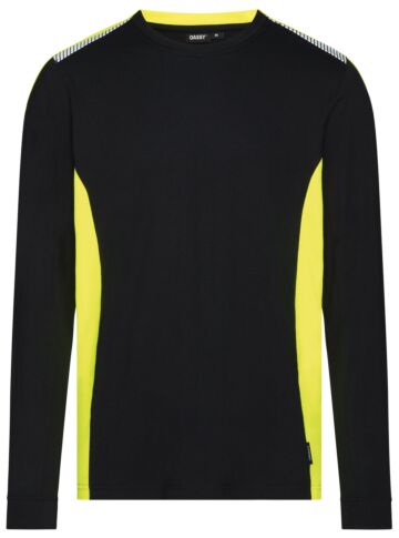 DASSY® Tacoma T-shirt met lange mouwen Zwart/Fluogeel