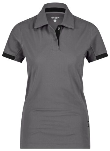 DASSY® Traxion Next Women Polo voor dames Antracietgrijs/Zwart