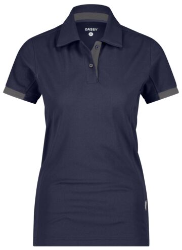 DASSY® Traxion Next Women Polo voor dames Nachtblauw/Antracietgrijs