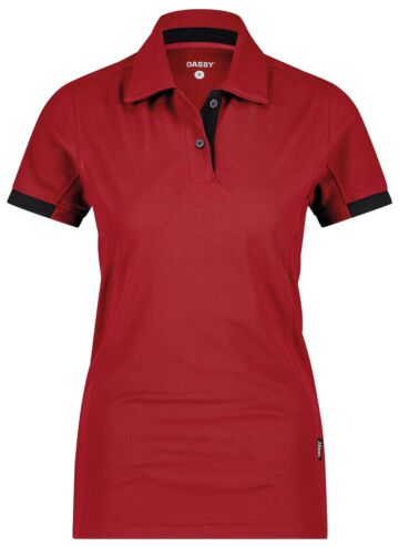 DASSY® Traxion Next Women Polo voor dames Rood/Zwart