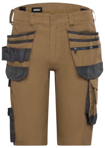 DASSY® Trix Next Holsterzakkenshort met stretch Leembruin/Antracietgrijs