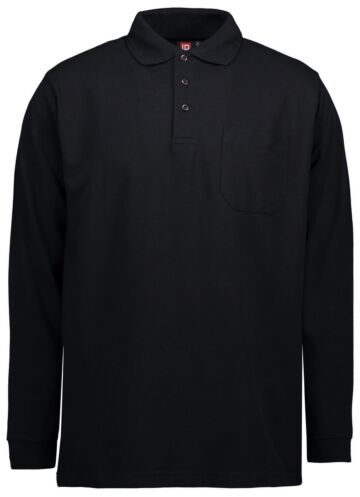 Pro Wear by Id 0326 poloshirt lange mouw Zwart