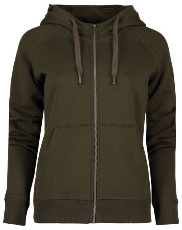Pro Wear by Id 0639 CORE hoodie met rits dames Olijf