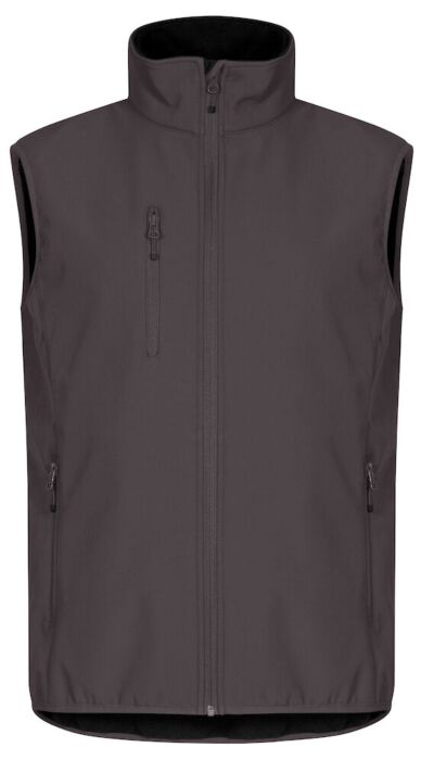 Clique Classic Softshell Vest Heren Donkergrijs