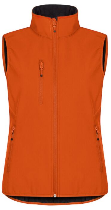 Clique Classic Softshell Vest Dames Diep Oranje