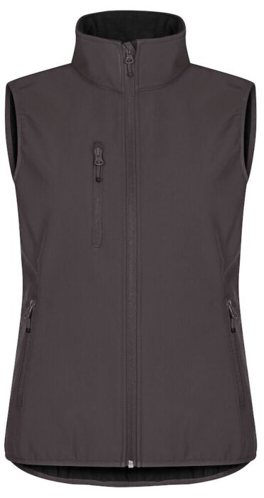 Clique Classic Softshell Vest Dames Donkergrijs