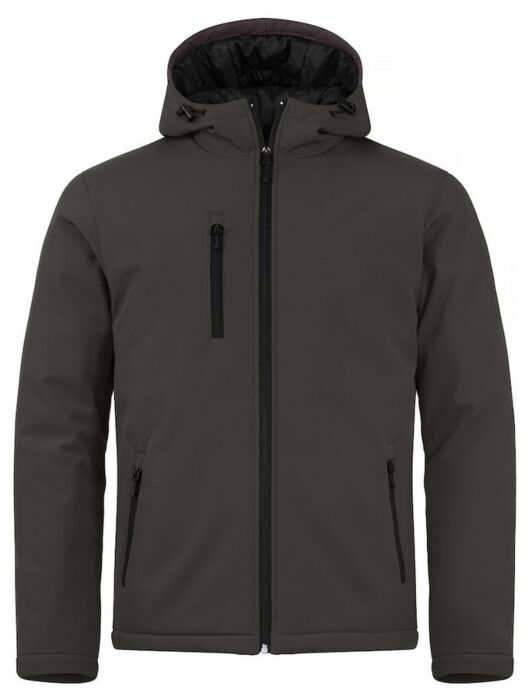 Clique Padded Heren Hoody Softshell Donkergrijs