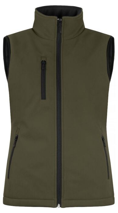 Clique Padded Softshell Bodywarmer Dames Mistgroen