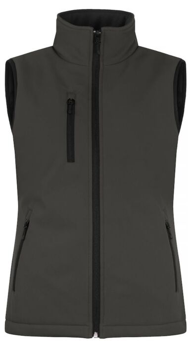 Clique Padded Softshell Bodywarmer Dames Donkergrijs