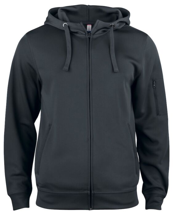 Clique Basic Active Hoody Full Zip Heren Zwart