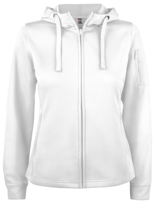 Clique Basic Active Hoody Full Zip Dames Wit