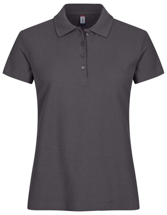 Clique Basic Polo Women Dames Metaalgrijs