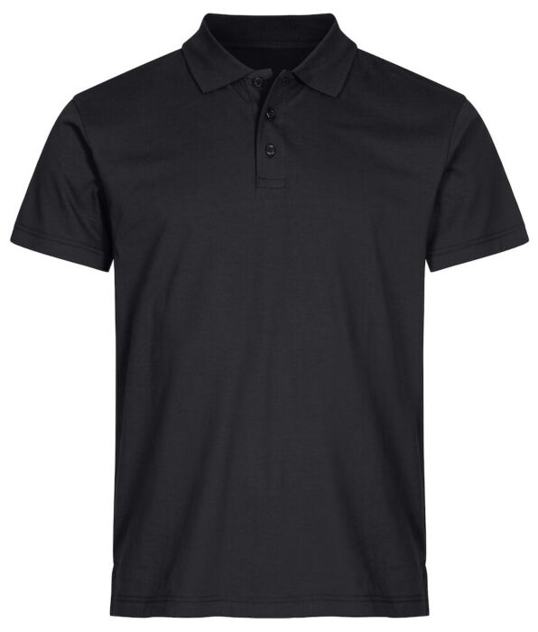 Clique Single Jersey Polo Zwart