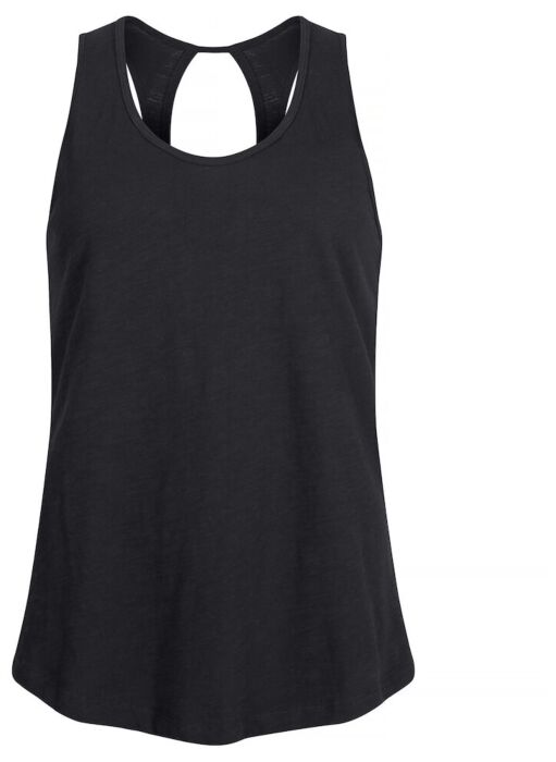 Clique Slub Tanktop Dames Zwart