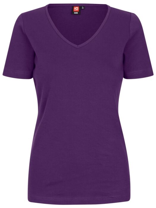 Pro Wear by Id 0506 Interlock T-shirt v-hals dames Paars