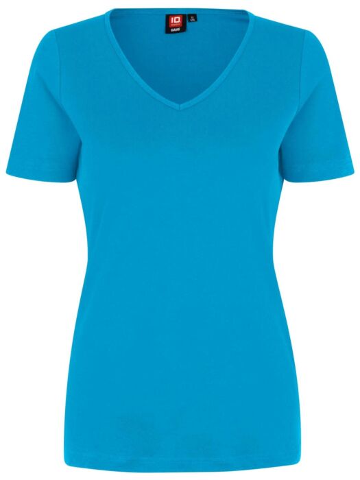 Pro Wear by Id 0506 Interlock T-shirt v-hals dames Turkoois