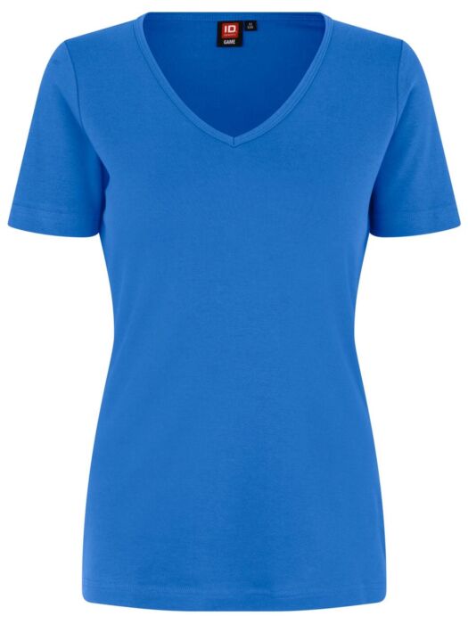 Pro Wear by Id 0506 Interlock T-shirt v-hals dames Azur