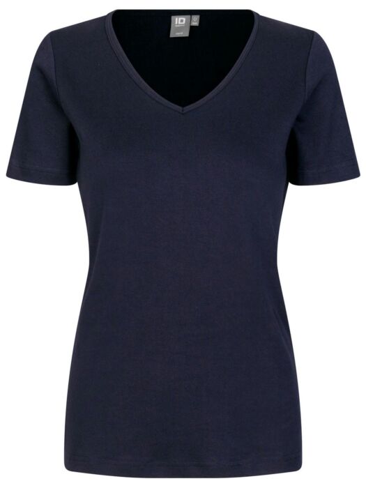 Pro Wear by Id 0506 Interlock T-shirt v-hals dames Marine