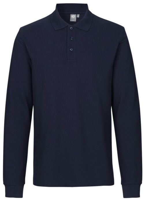 Pro Wear by Id 0544 Poloshirt met lange mouw stretch Marine