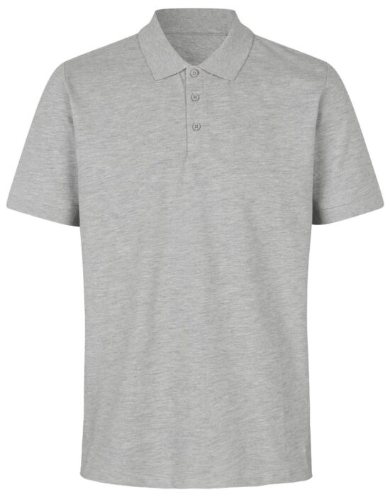 Pro Wear by Id 0586 Poloshirt biologisch katoen Lichtgrijs gemêleerd