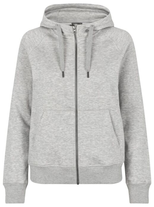 Pro Wear by Id 0639 CORE hoodie met rits dames Lichtgrijs gemêleerd