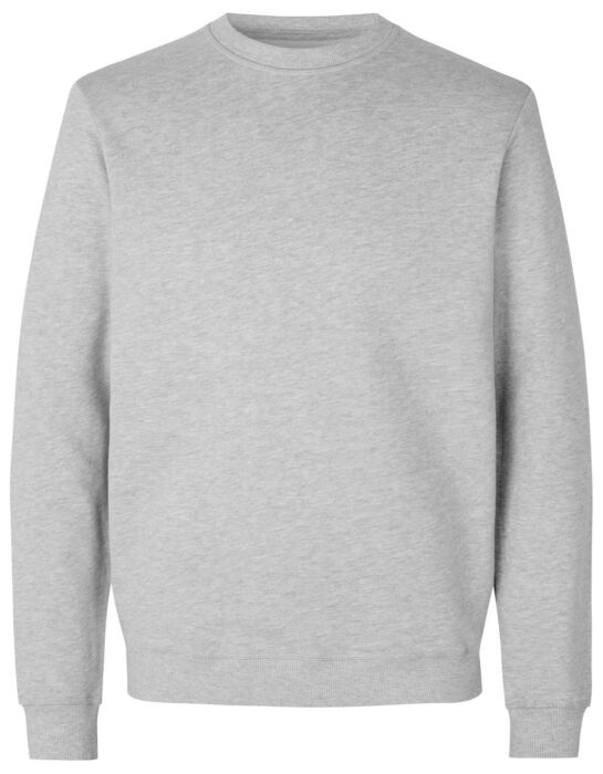 Pro Wear by Id 0682 Sweatshirt biologisch katoen Lichtgrijs gemêleerd
