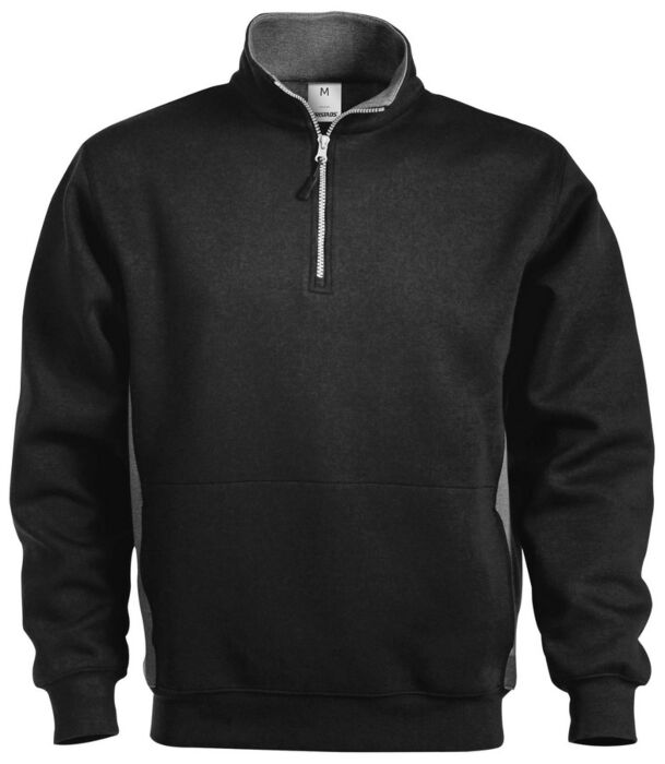Fristads Acode sweatshirt met korte ritssluiting 1705 DF Zwart