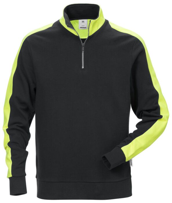 Fristads Sweatshirt met korte rits 7449 RTS Zwart