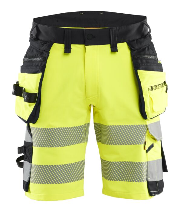 Blåkläder 1120-1648 High Vis Short 4-weg stretch met gereedschapzakken High Vis Geel/Zwart