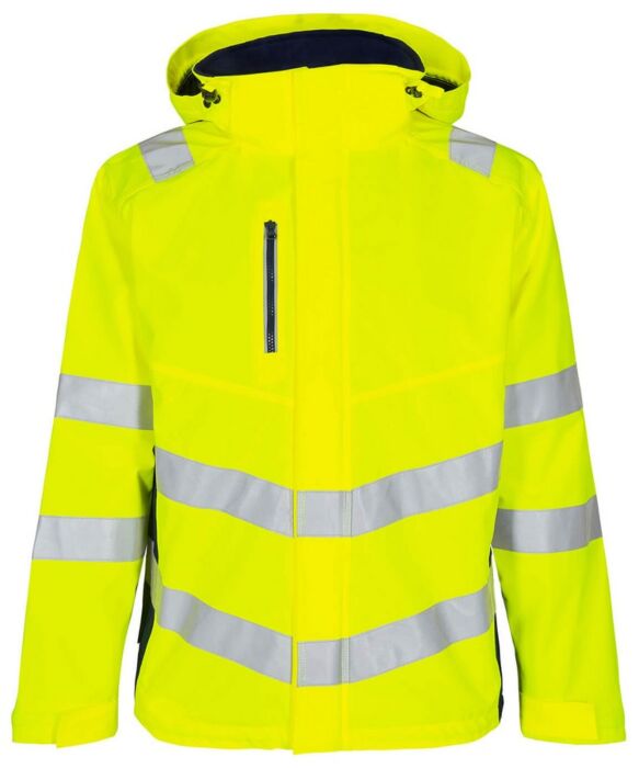 F. Engel 1146 Safety Shell Jacket Yellow/Blue Ink