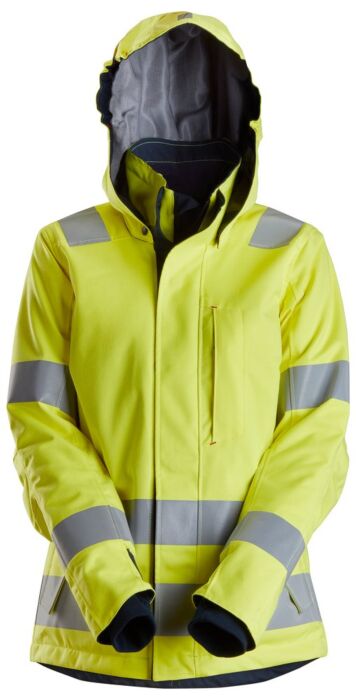 Snickers 1167 ProtecWork Dames Isolerend Jack High-Vis Klasse 3 High-Vis Geel/Marineblauw