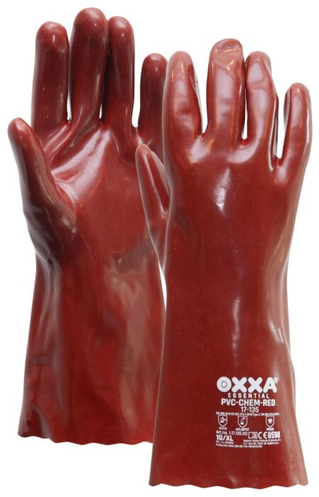 OXXA® PVC-Chem Red 17-135 handschoen rood maat 10/XL