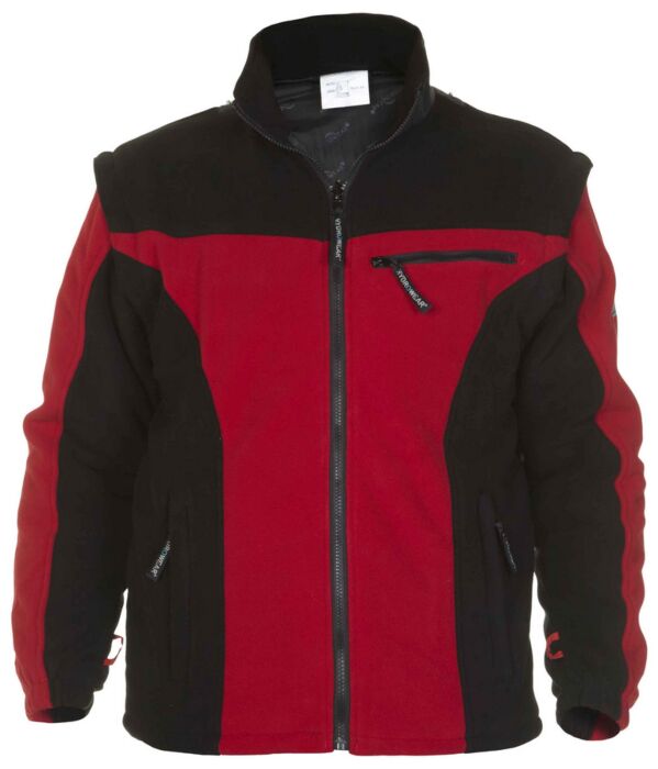 Hydrowear Keulen Fleecejack Zwart/Rood