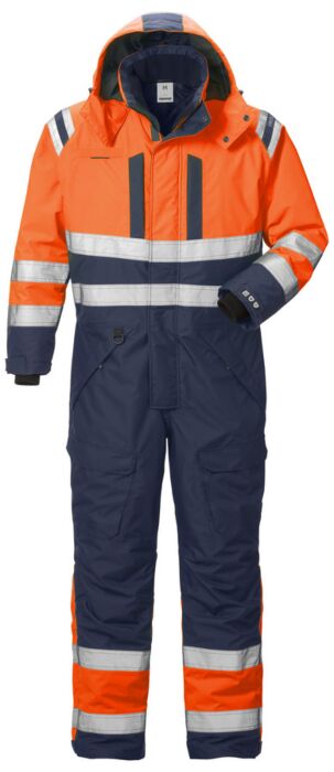Fristads High vis Airtech® winteroverall klasse 3 8015 GTT Hi-Vis oranje/marineblauw