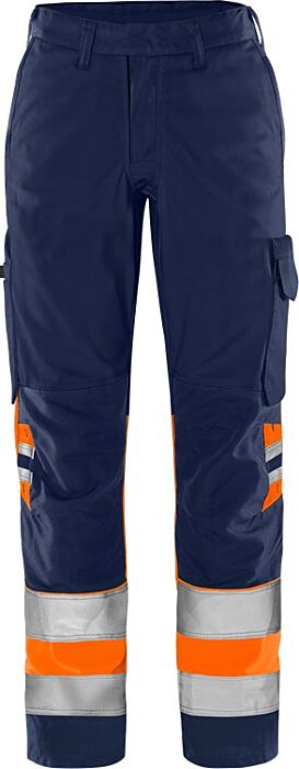 Fristads High vis Green broek dames klasse 1 2652 GPLU Hi-Vis Oranje/Marineblauw