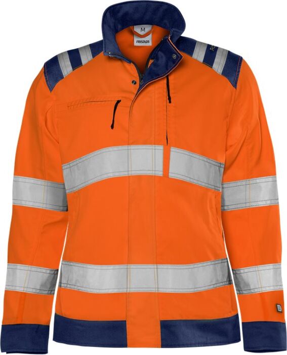 Fristads High vis Green jack dames klasse 3 4068 GPLU Hi-Vis Oranje/Marineblauw