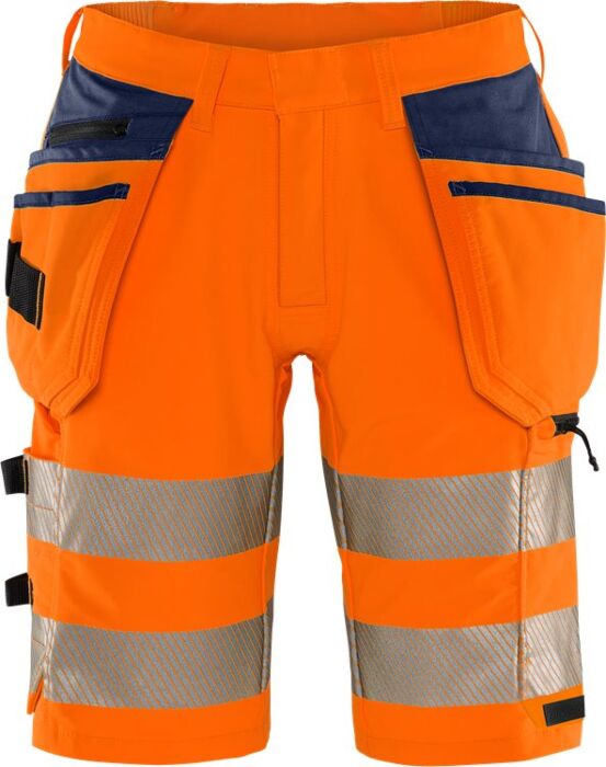 Fristads High vis Green stretch korte broek klasse 2 2646 GSTP Hi-Vis Oranje/Marineblauw