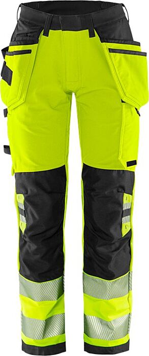 Fristads High Vis Green werkbroek dames stretch klasse 2 2664 GSTP Hi-Vis Geel/Zwart