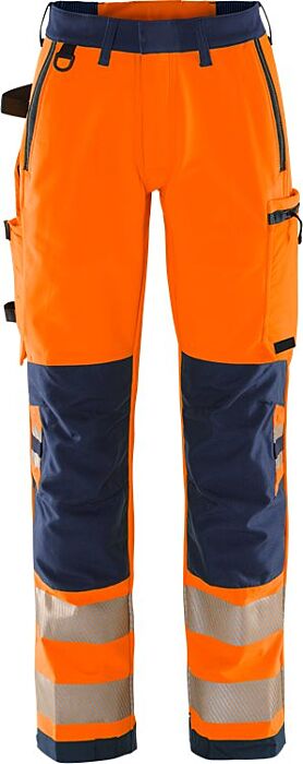 Fristads High vis Green broek dames stretch klasse 2 2665 GSTP Hi-Vis Oranje/Marineblauw