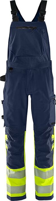Fristads High vis Green Amerikaanse overall stretch klasse 1 1032 GSTP Hi-Vis Geel/Marineblauw